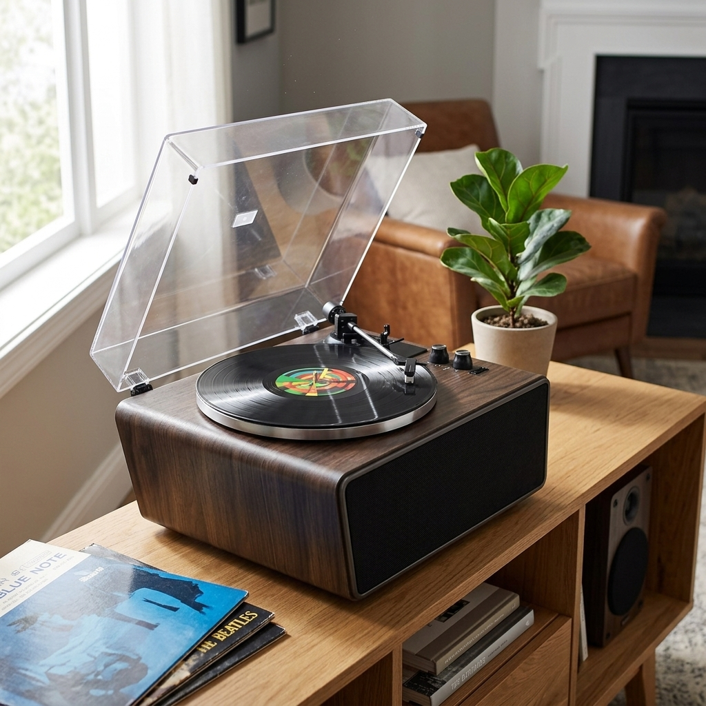Platine Vinyle XJ-Home XJ-H01 - Audio-Technica AT-3600 L - Noyer